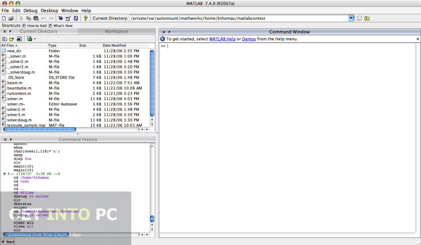 Matlab 2007 Free Download For Windows 7 32 Bit
